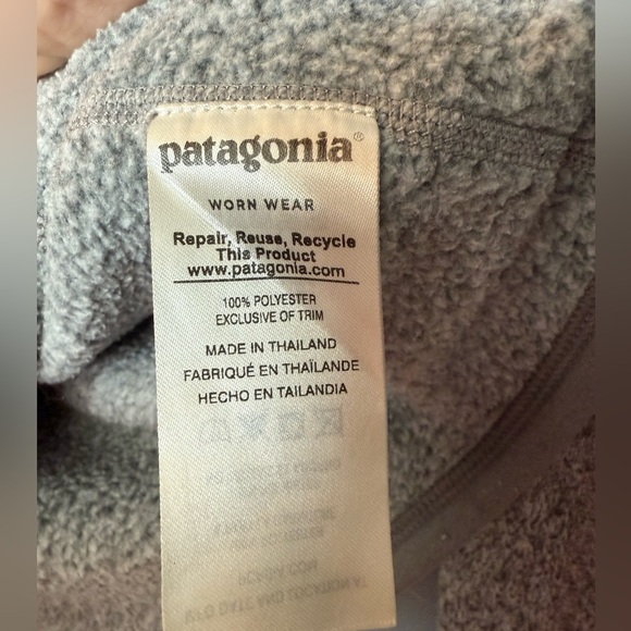 Patagonia Women's Better Sweater 1/4-Zip Fleece Pullover Heathered Gray Sz S - Picture 6 of 7